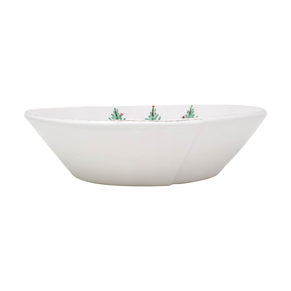 Lastra Holiday Melamine Large Shallow Serving Bowl