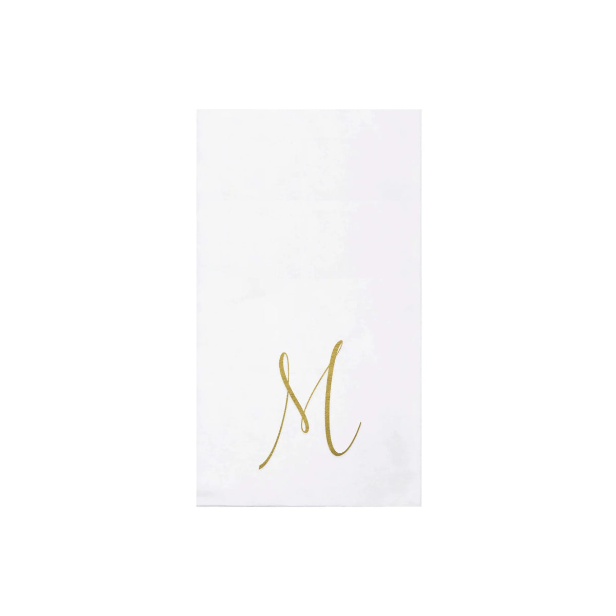"M" Gold Monogram Guest Towel-20
