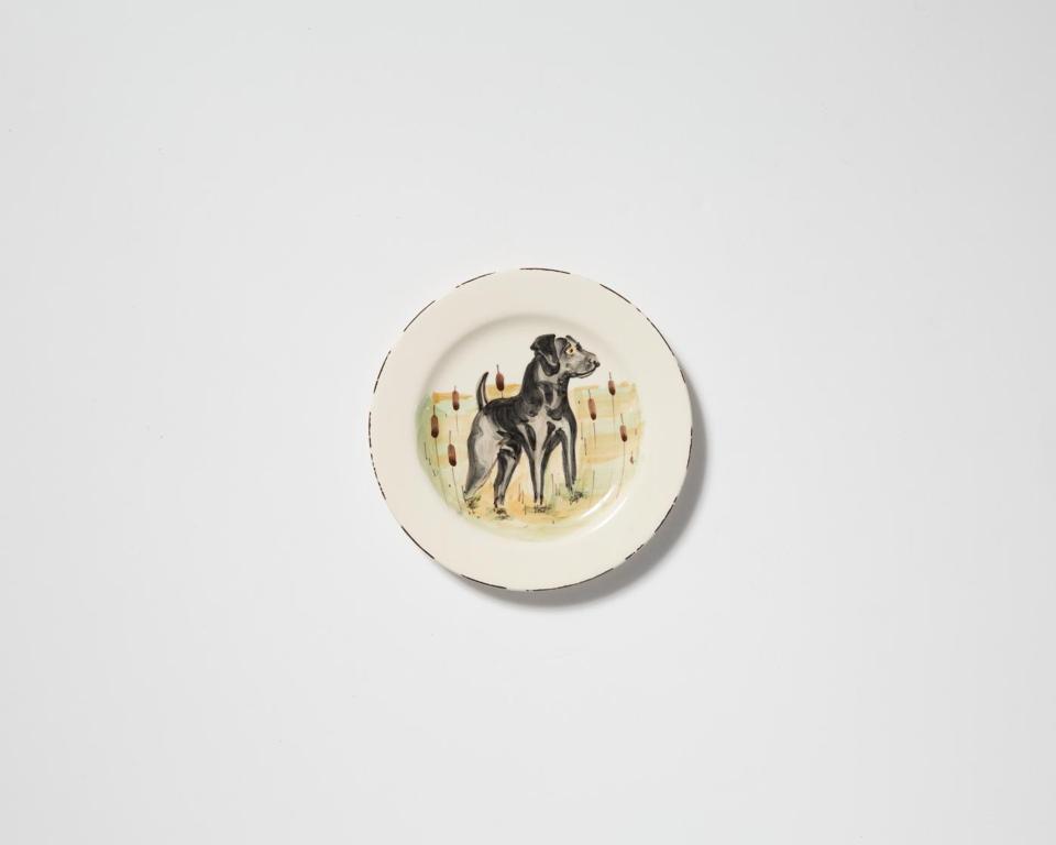 Wildlife Black Hunting Dog Salad Plate