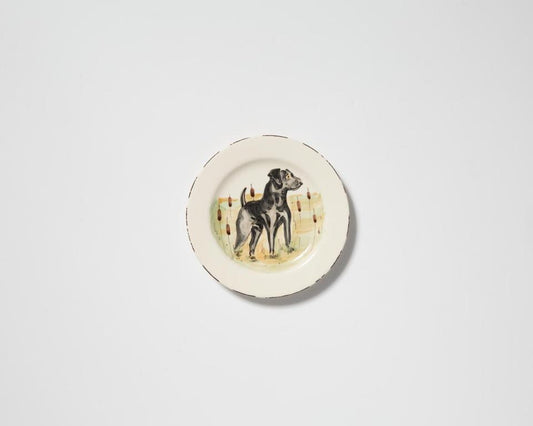 Wildlife Black Hunting Dog Salad Plate