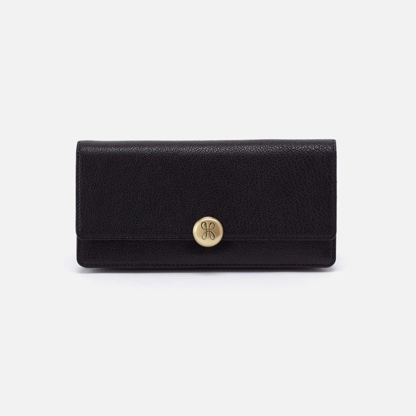 Hutton Large Wallet In Micrograin Leather