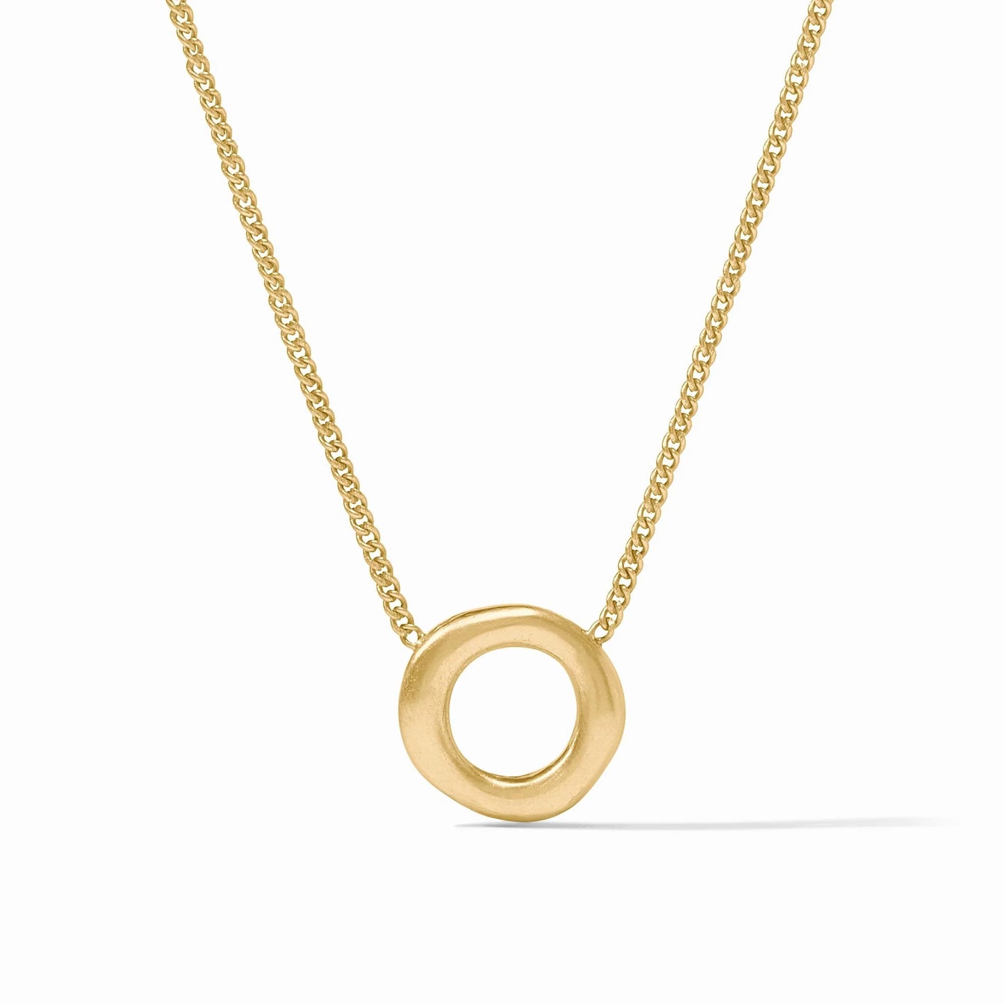 Wave Circle Delicate Necklace - Gold