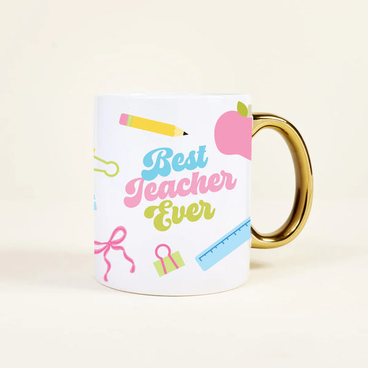 Best Teacher Ever 11 oz Cozy Cute Ceramic Mug