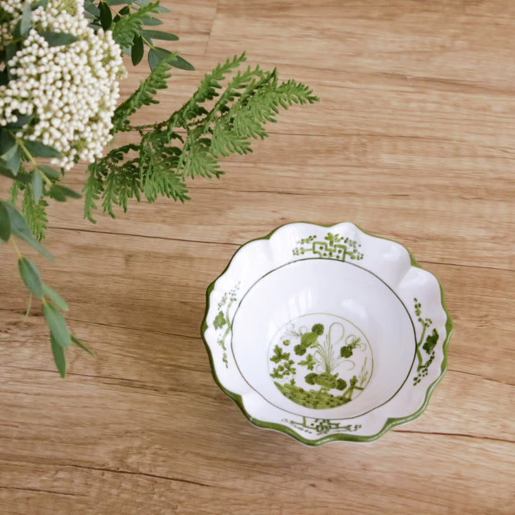 VIDA Faenza Mini Bowl (Green and White)