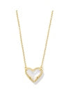 Ari Heart Pendant Gold Ivory MOP
