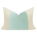 Aqua 14 X 20 Velvet Panel Pillow