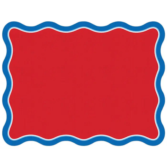 Red White and Blue Linen Posh Die-Cut Placemat
