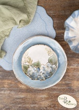 Hydrangea Salad Plate - Blue Hydrangea