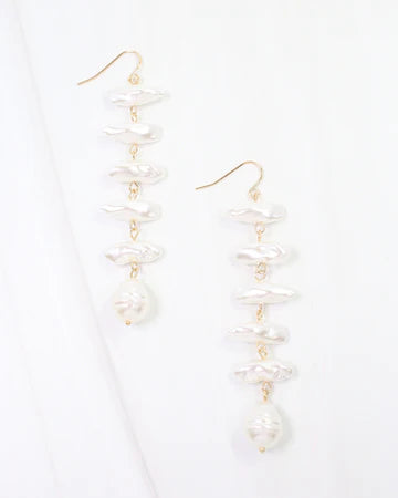 Durant Pearl Dangle Earring Cream