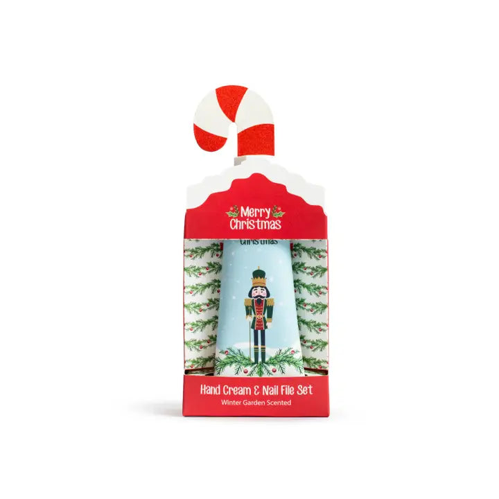 Nutcracker and Holly Hand Cream and Nail File Set Winter Garden Scented