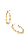 MAURA BAMBOO HOOP EARRINGS - Gold
