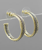 Cable Two Tone Cable Hoop -1" L