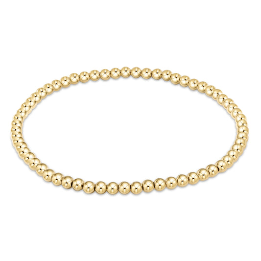 Classic Gold 3mm Bead Bracele