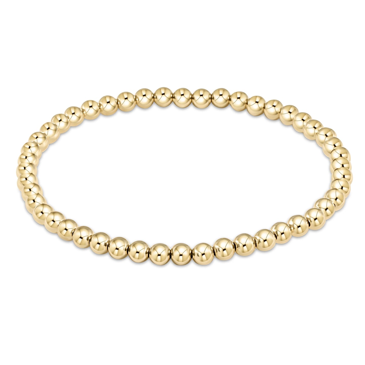 Gold 4mm Bead Bracelet