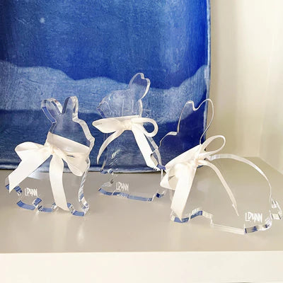 Sitting Clear Acrylic Bunny