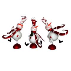 Metal Snowman Family - Set of 3