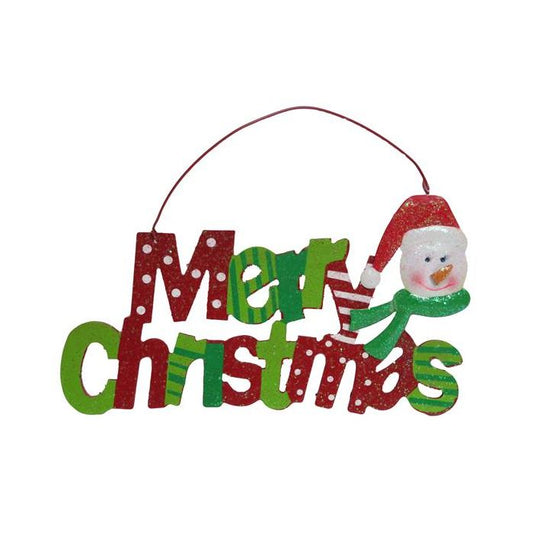 Merry Christmas Snowman Sign