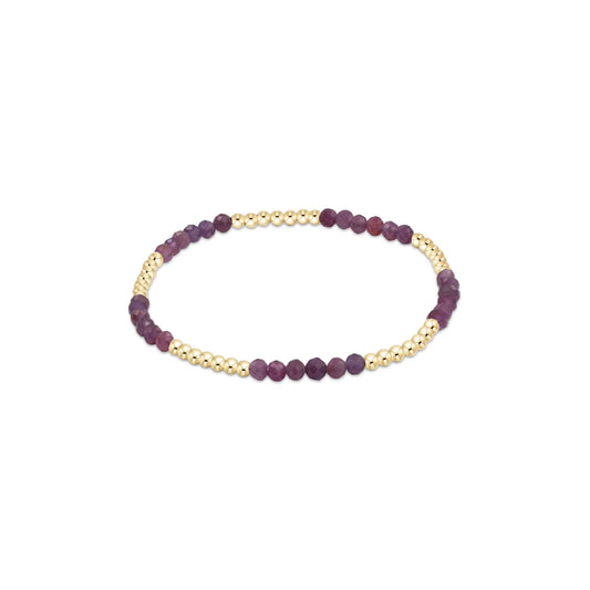 Bliss Pattern 2.5mm Bead Bracelet - Ruby