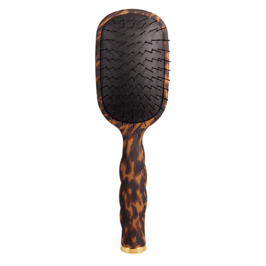 Detangler hair brush for fine hair - tortoise