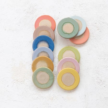 Stoneware Coaster/Trivet, Reactive Glaze
