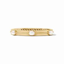 Nassau Stone Hinge Bangle Iridescent Clear Crystal
