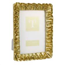 Gold Ruffle 5 X 7  Photo Frame