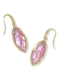 Ophelia Small Drop Earring Gold LT Mauve Illusion