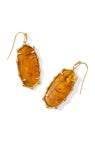 Elle Bamboo Drop Earring-Gold Amber Illusion