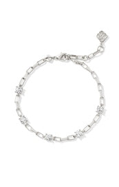 LEXI CHAIN BRACELET SILVER WHITE CRYSTAL