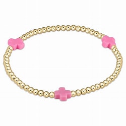 egirl Cross Bracelet-Bright Pin