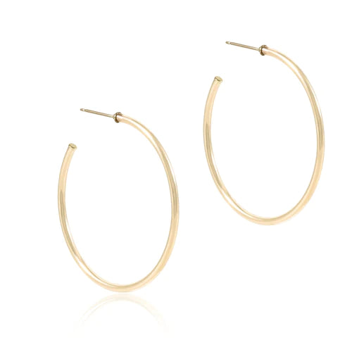 Gold 1.75" Post Hoop 2mm Gold