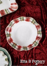Vegetable Serving Bowl - Festive Plaid