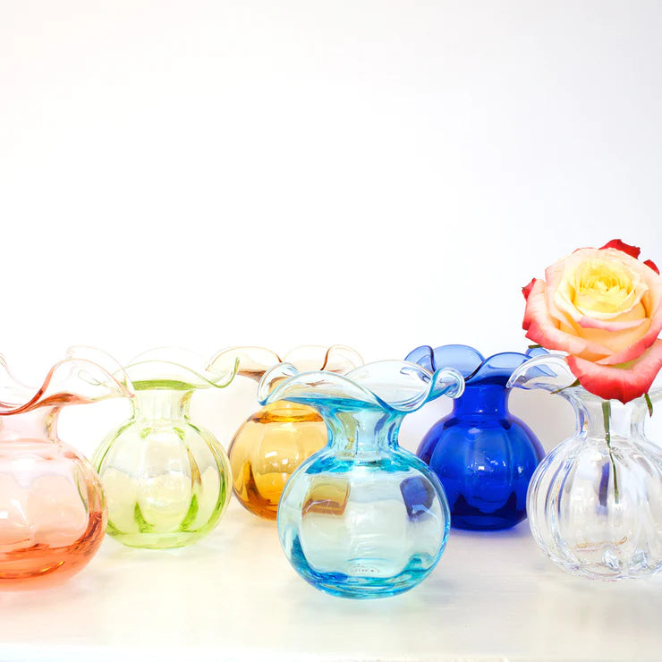Hibiscus Glass Bud Vase