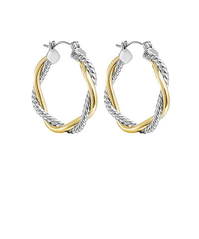 Two Tone Cable Hoop -1 1/8" L