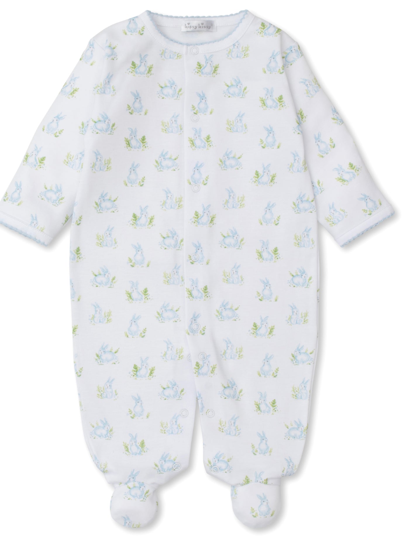 Cottontail Hollows Footie with Zip - Blue