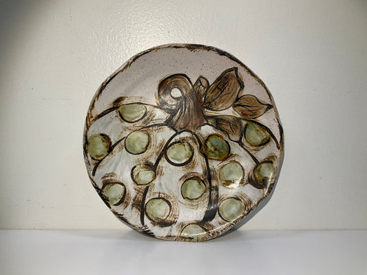 Polka Dot Pumpkin Plate
