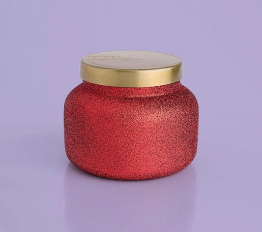Volcano-Glam Red Glit Jar