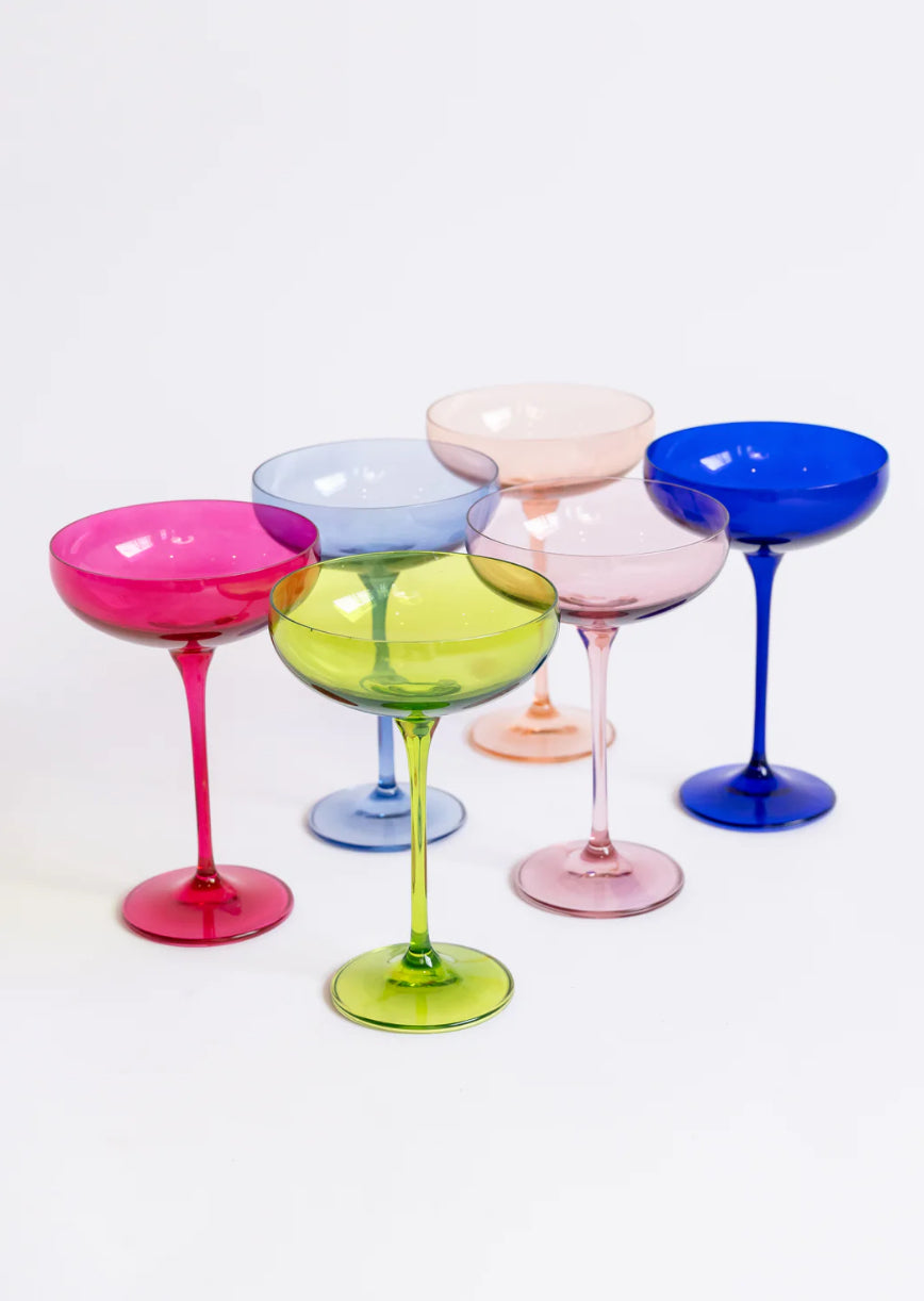 Champagne Coupe Set of 6-Mixed