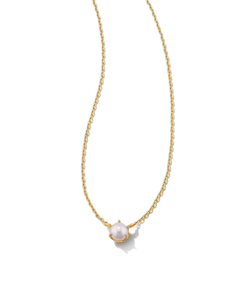 Boxed Ashton Prl Necklace Gold White Pearl
