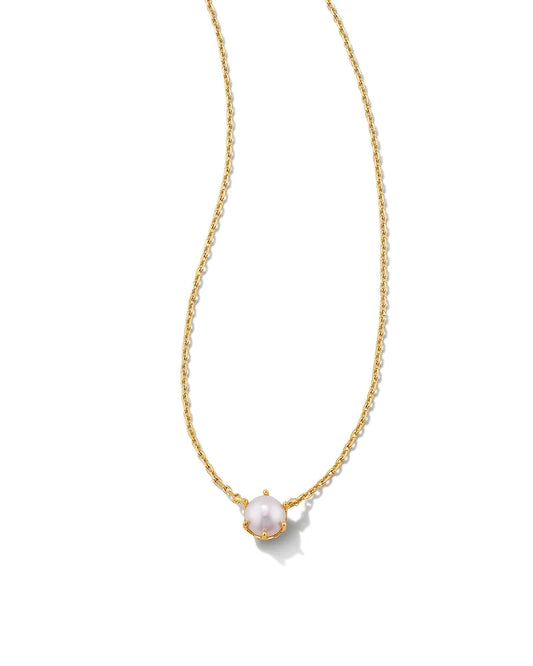 Boxed Ashton Prl Necklace Gold White Pearl