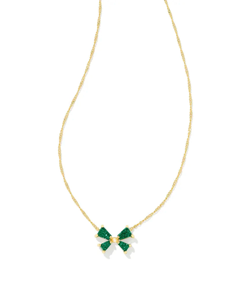 Blair Pend Necklace-Gold Emerald Drusy