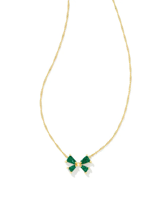 Blair Pend Necklace-Gold Emerald Drusy