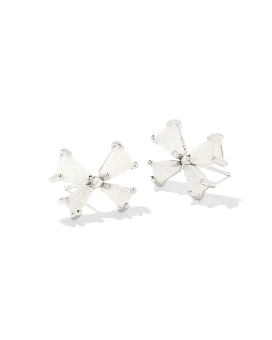 Blair Bow Stud Earring RHOD Iridescent Drusy