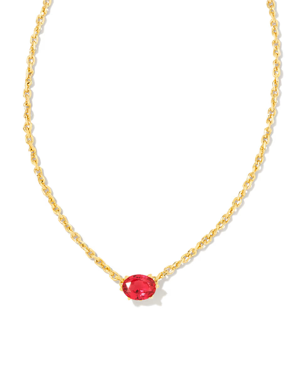 Cailin Pendant Gold Red Crystal