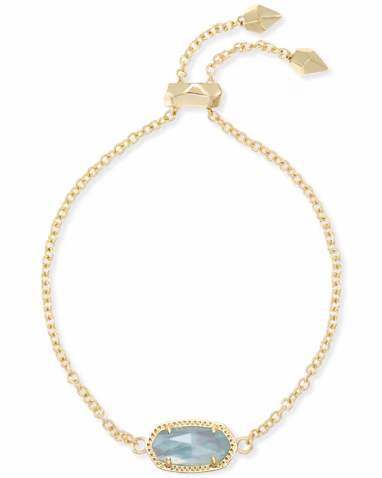 Elaina luxe gold bracelet light blue