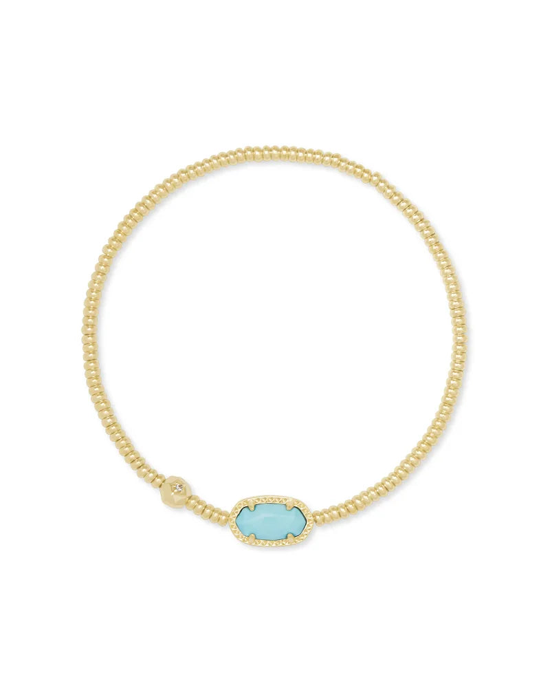 Grayson Stretch Bracelet - Gold Lt. Blue Magnesite