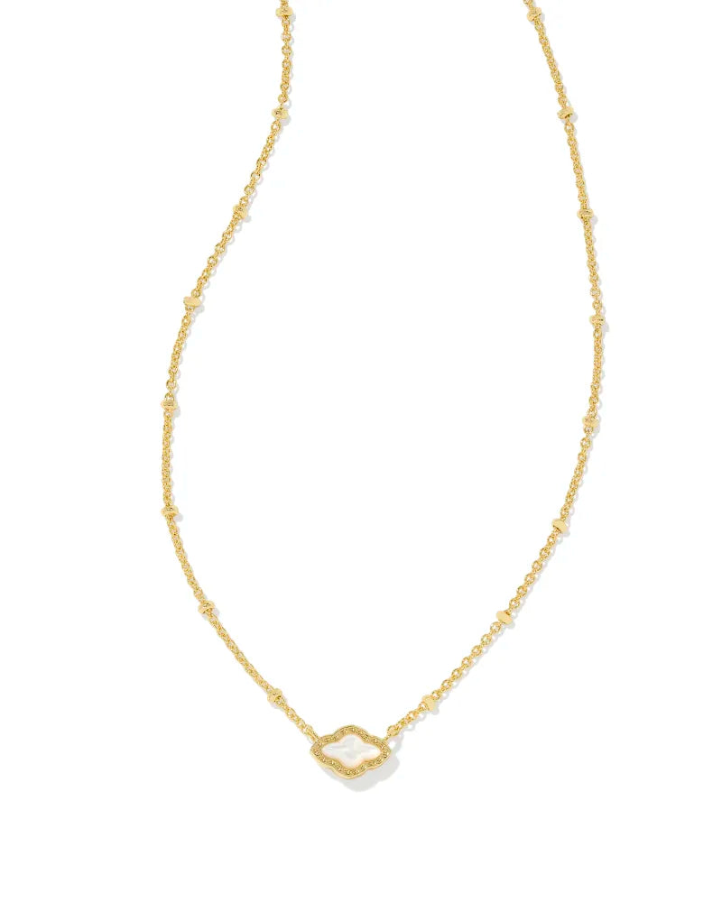 Mini Abbie Pndnt Nck Gold Ivory MOP