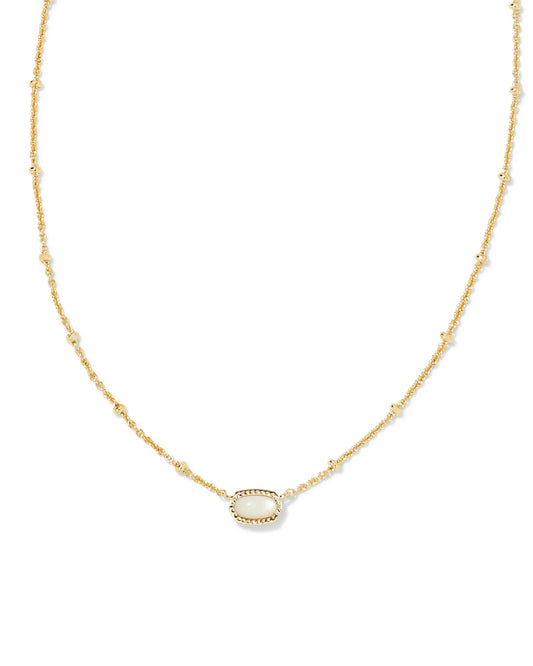 Boxed Mini Elisa Necklace Gold Ivory MOP