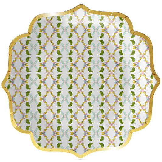 Dogwood scalloped paper plates
