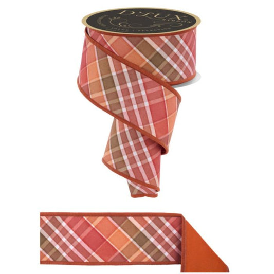 2.5"X10Yd Wired Bold Plaid/Fused - Ivory/Multi
